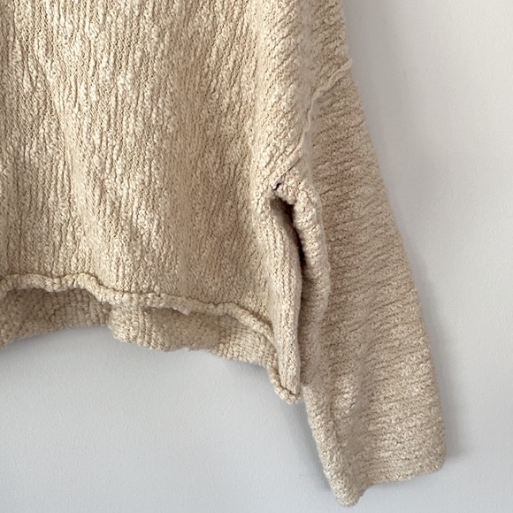 FREE PEOPLE Cowl Neck Nubby Knit Crop Sweater - Picture 5 of 12